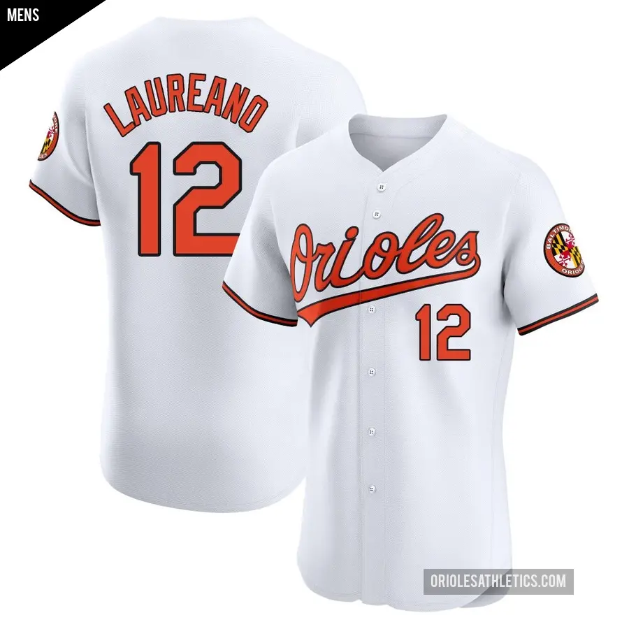 Men's Baltimore Orioles ＃12 Ramon Laureano Elite White Home Jersey