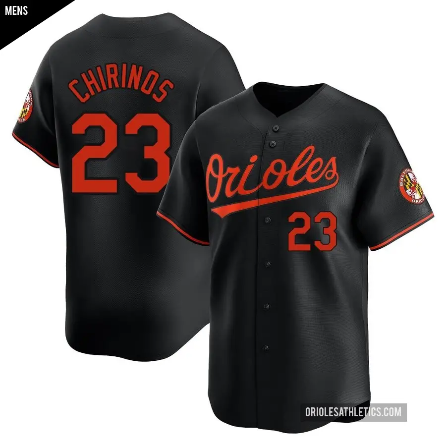 Men's Baltimore Orioles ＃23 Robinson Chirinos Limited Black Alternate Jersey