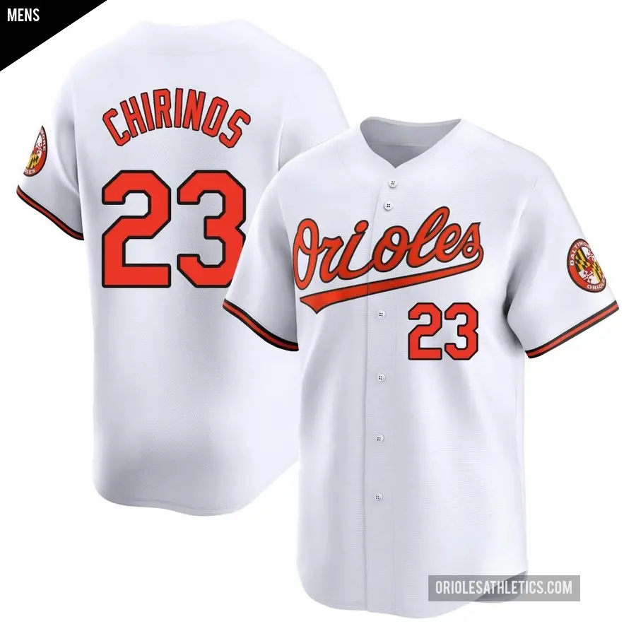Men's Baltimore Orioles ＃23 Robinson Chirinos Limited White Home Jersey