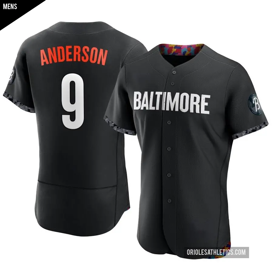 Men's Baltimore Orioles ＃9 Brady Anderson Authentic Black 2023 City Connect Jersey