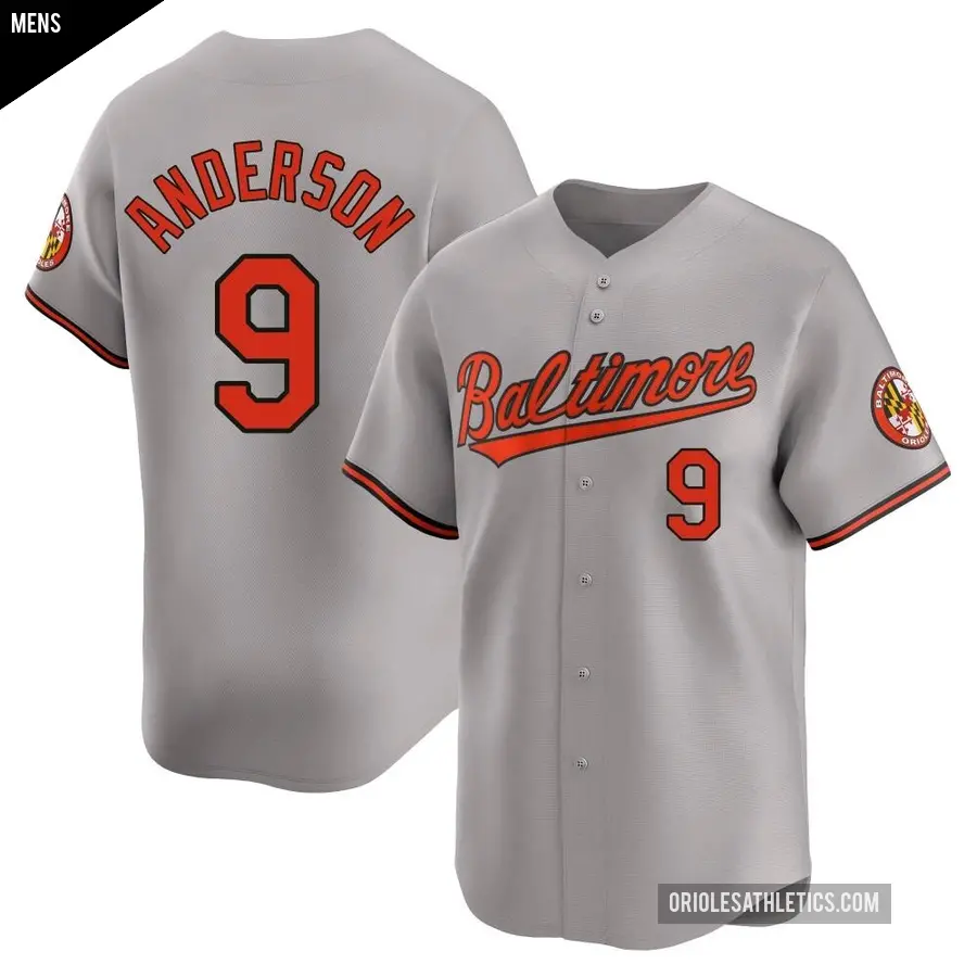 Men's Baltimore Orioles ＃9 Brady Anderson Limited Gray Road Jersey