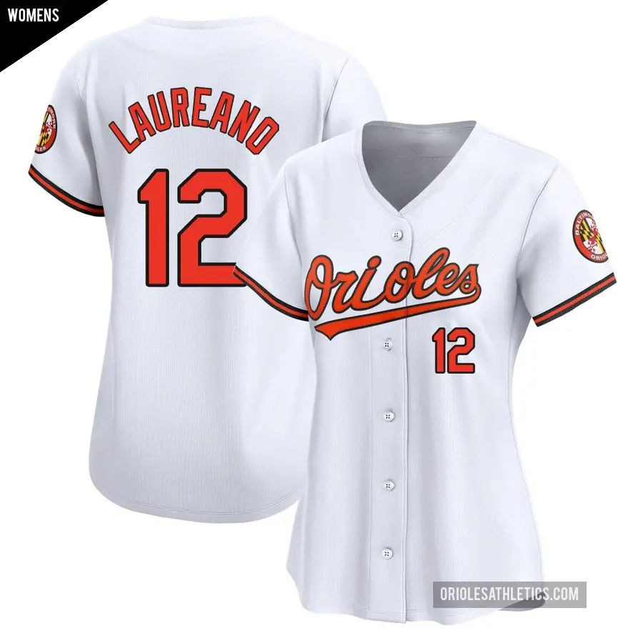 Women's Baltimore Orioles ＃12 Ramon Laureano Limited White Home Jersey