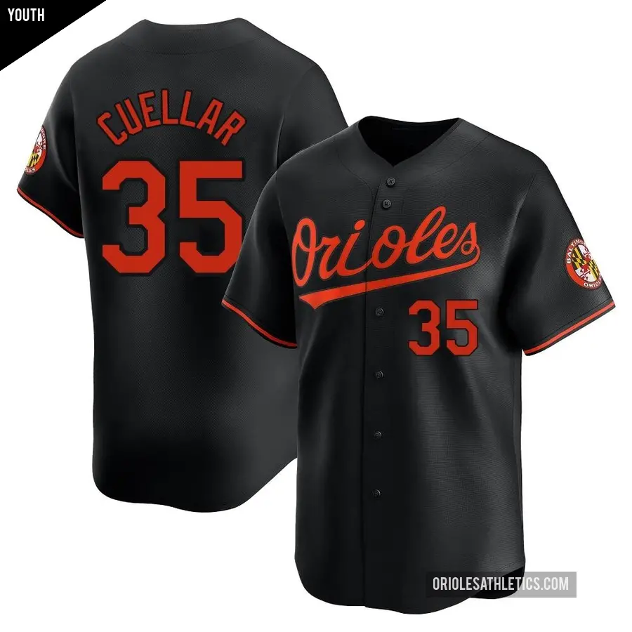 Youth Baltimore Orioles ＃35 Mike Cuellar Limited Black Alternate Jersey