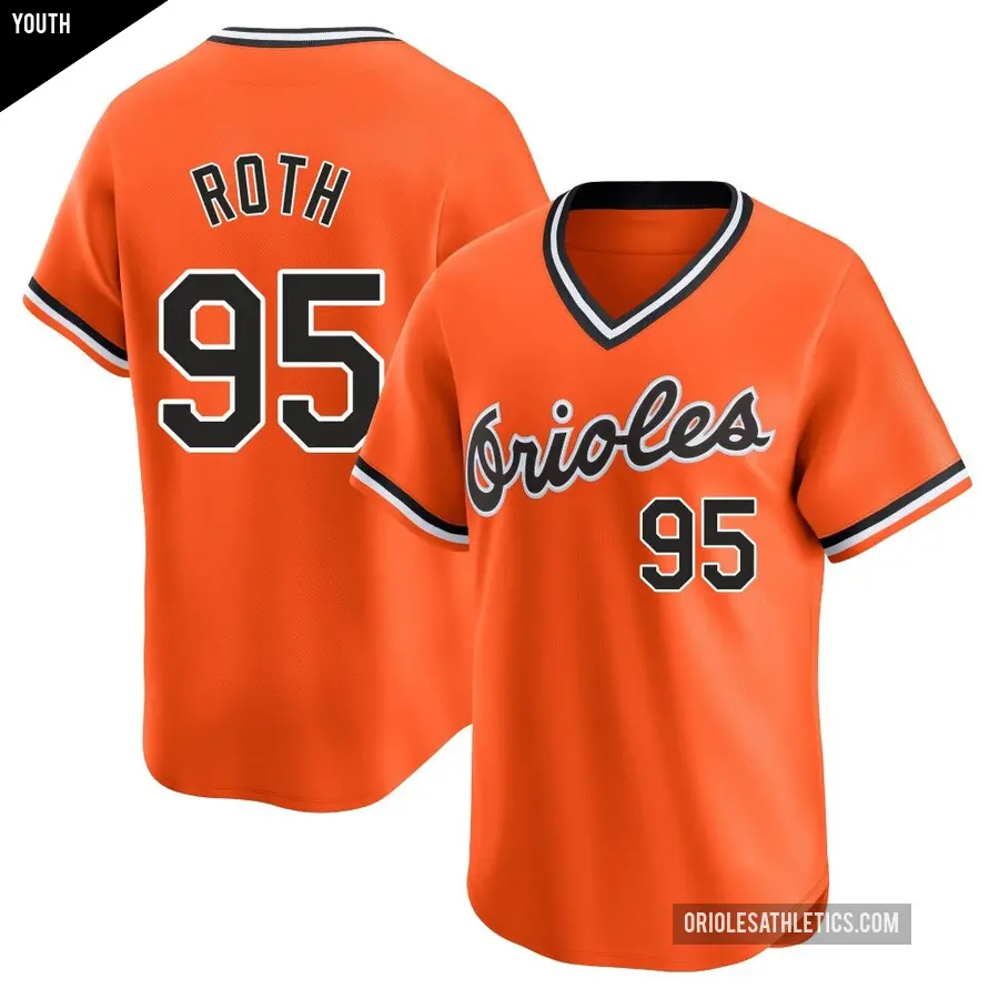 Youth Baltimore Orioles ＃95 Houston Roth Limited Orange Cooperstown Collection Jersey